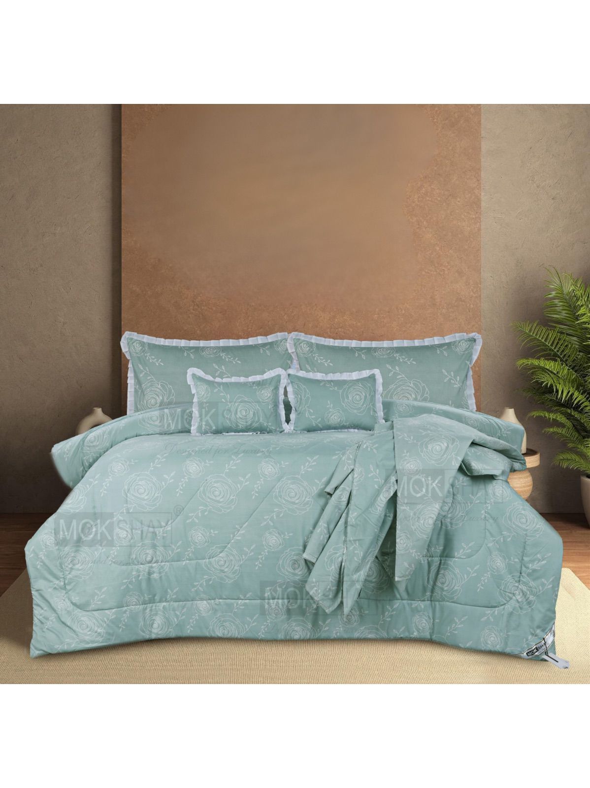 Minimal Rose Comfort Bedding Set ( 6 pc set )