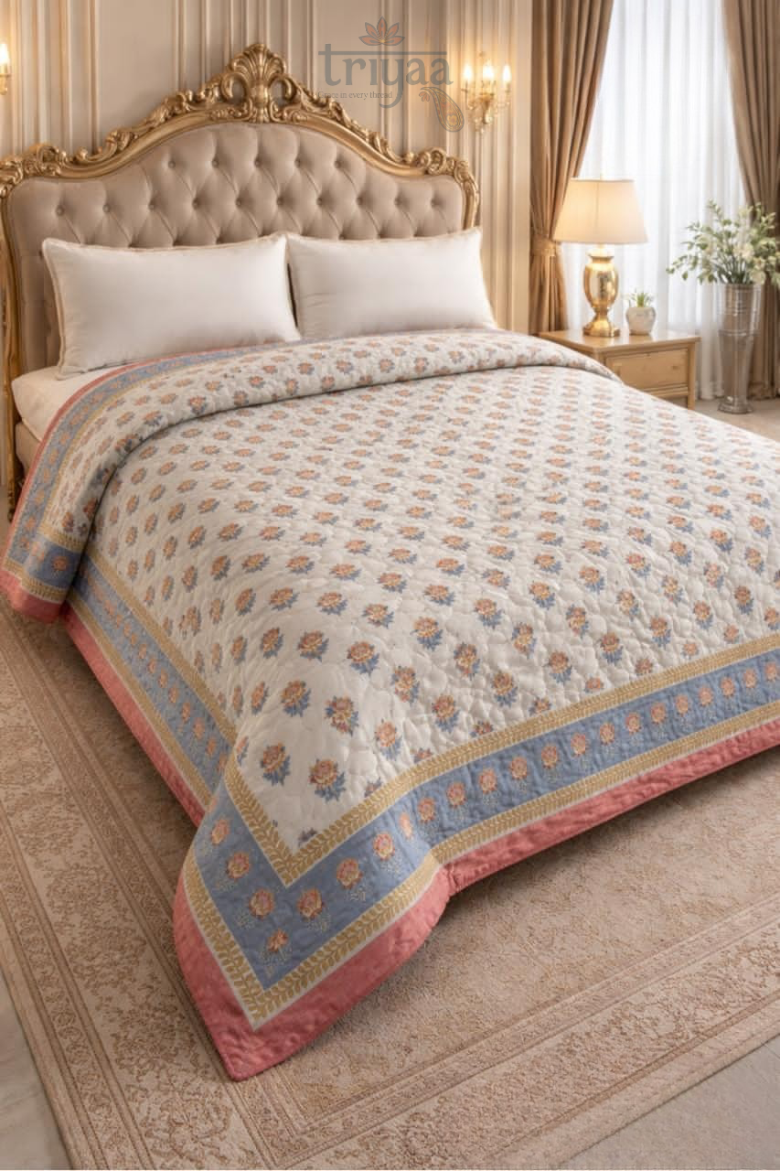 Triyaa 100% Pure Cotton Comforter – Soft, Breathable & All-Season