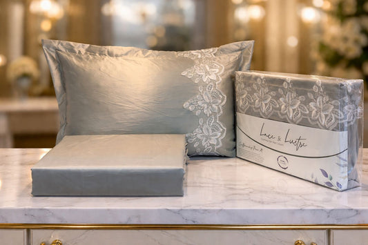 Triyaa – Lace & Lustre Silk Bedsheet Collection