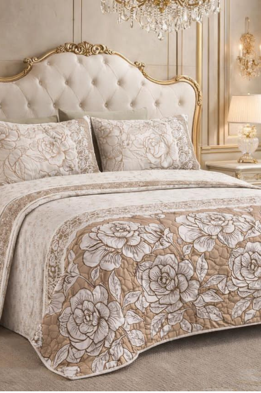 Triyaa Retro Luxe Reversible Quilted Bedsheet
