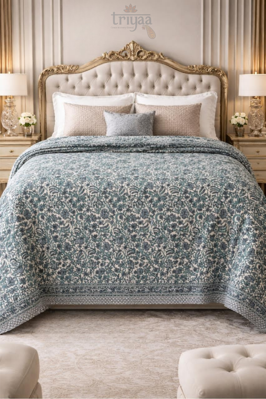 Triyaa 100% Pure Cotton Comforter – Soft, Breathable & All-Season