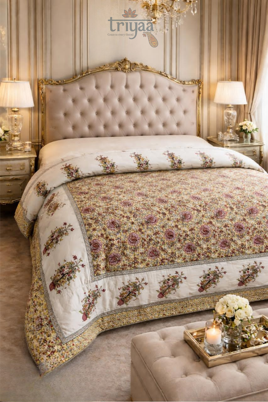 Triyaa 100% Pure Cotton Comforter – Soft, Breathable & All-Season