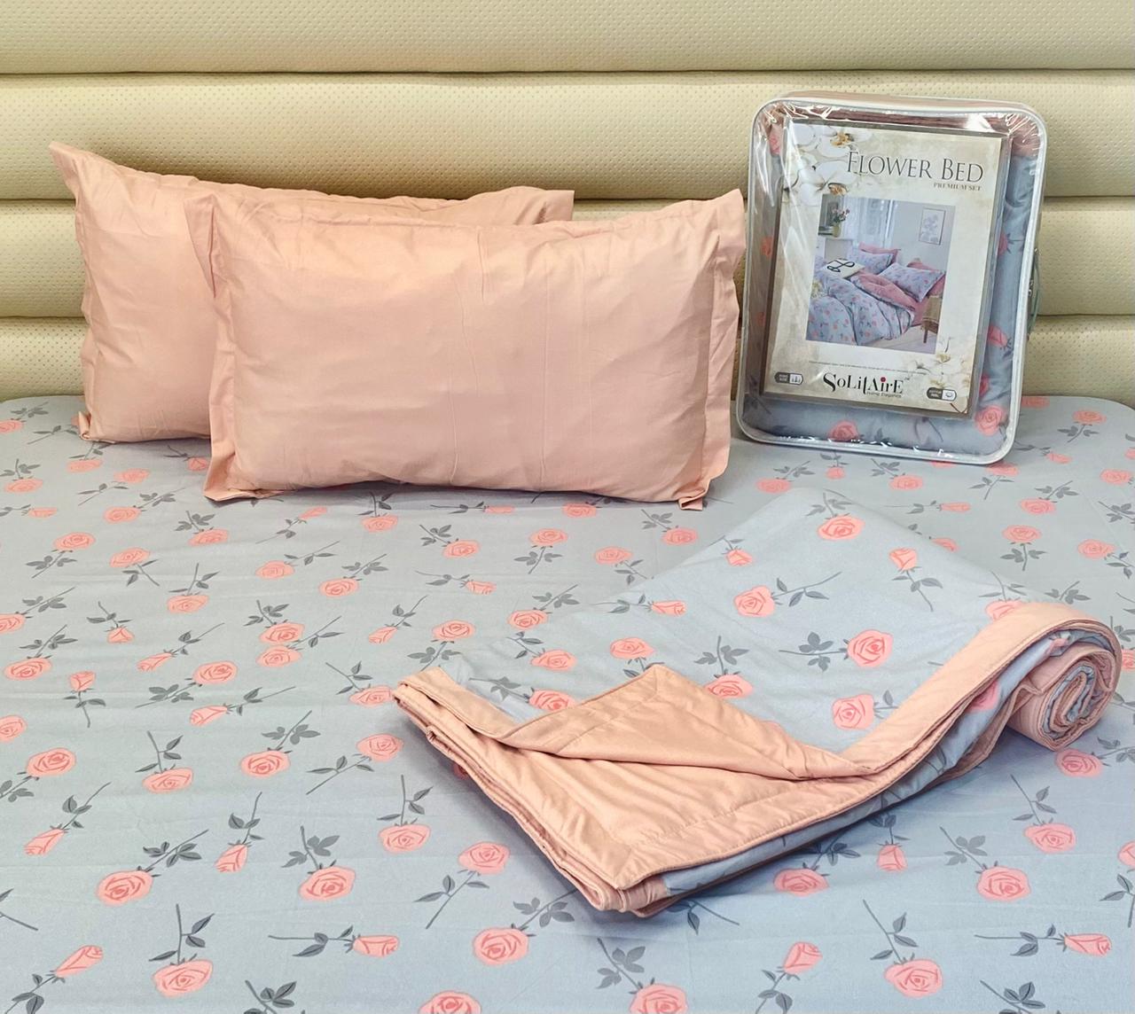 Flower bed king sized Dohar set