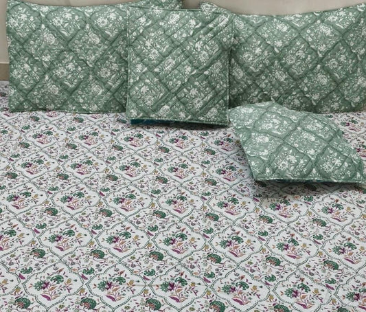 Quilted Cotton 5-Piece Bedsheet Set